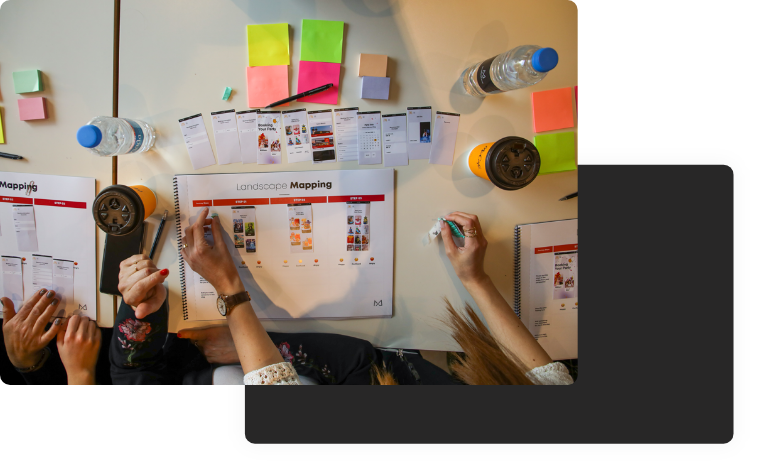 User building his journey map