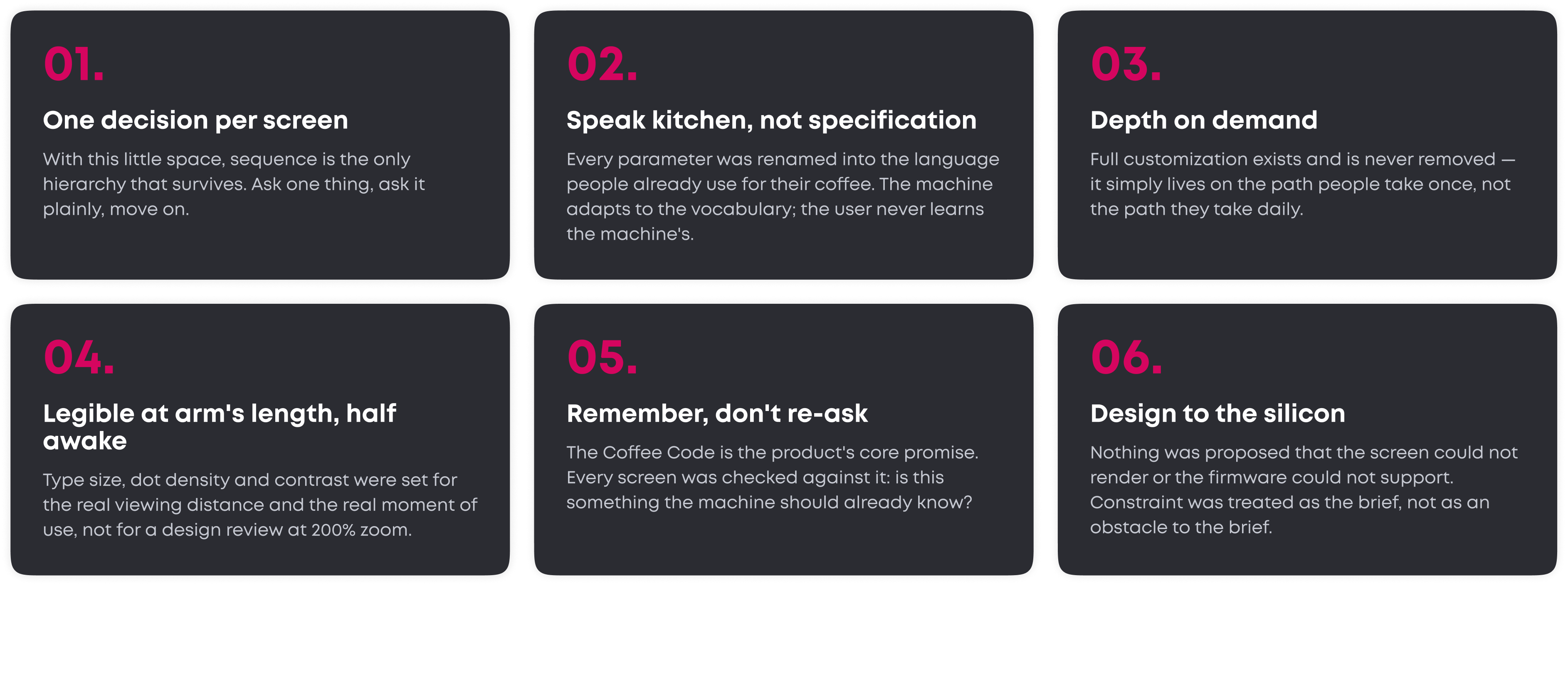 Design principles that shaped the raqwa q2 ui design